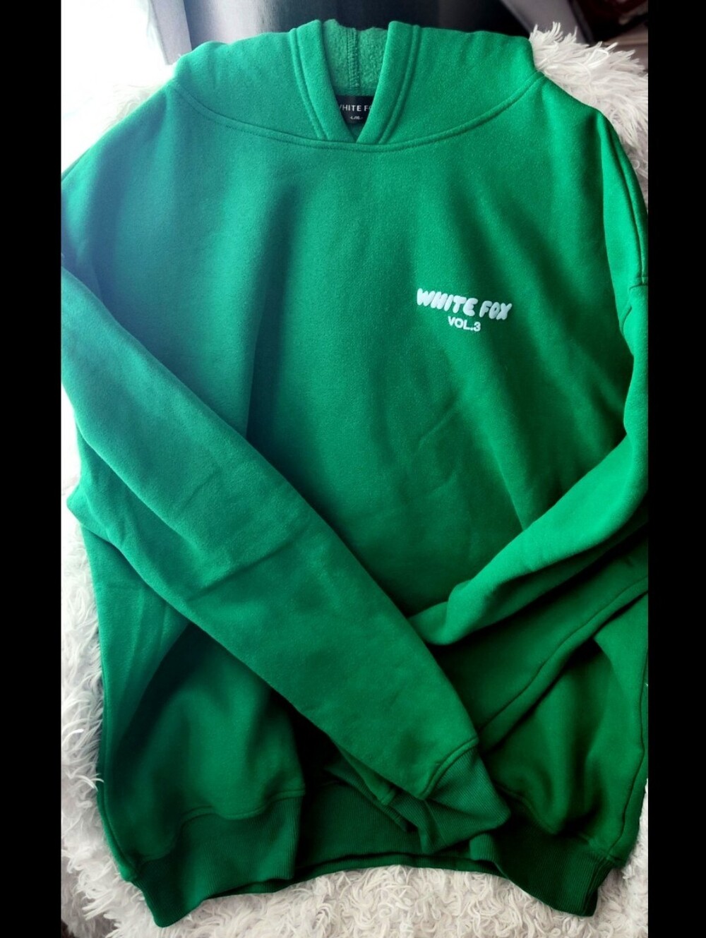 Green White Fox Hoodie Sweatshirt